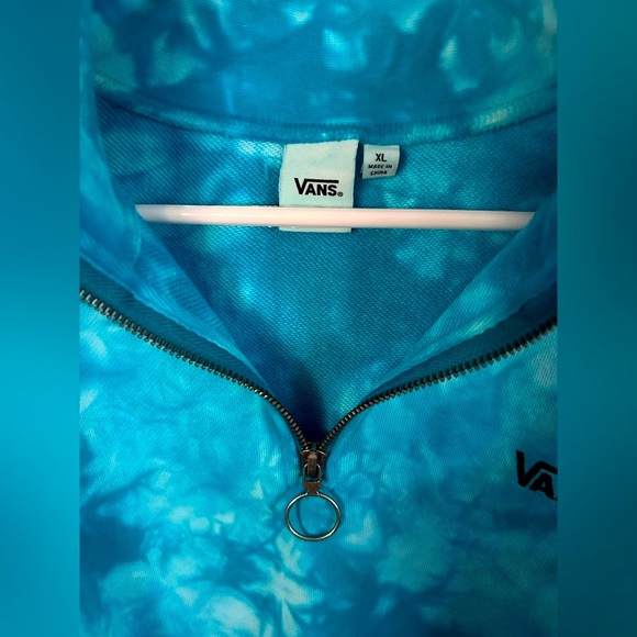 Vans | Cropped Quarter Zip Sweatshirt | Enamel Blue - Picture 6 of 9